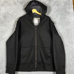 Hickey Freeman Full Zip Hoodie Mens XL‎ Black Excellent Textured Fleece Lined
